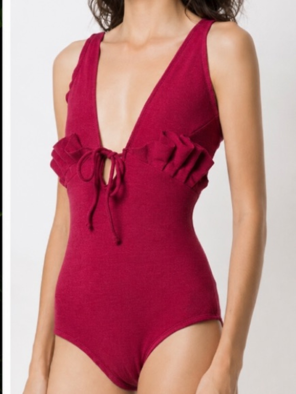 Anthropologie Clube Bossa- Nineta Ruffle One Piece Bathing Suit